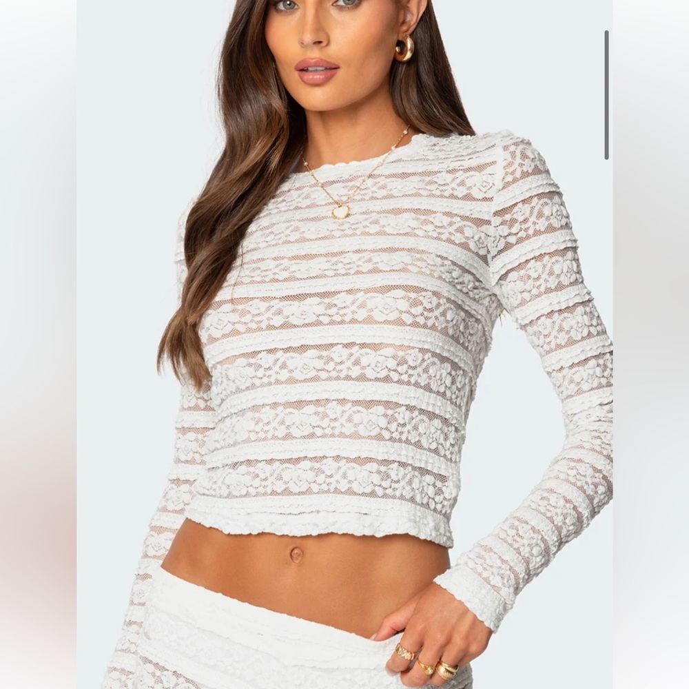 Princess Polly cropped shirt